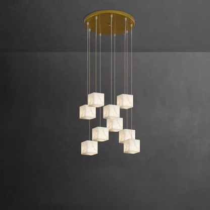 Natural Alabaster Chandelier for Dining Room