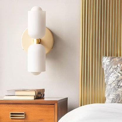 White Gold Iron Ceramic Wall Lamp