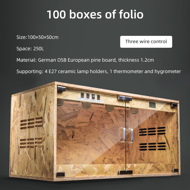 Glass Reptile Terrarium Square Vivarium Enclosure