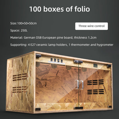 Glass Reptile Terrarium Square Vivarium Enclosure