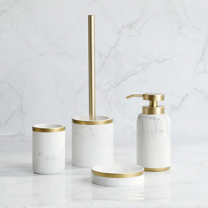 Nigra Marmoro &amp; Ora Banĉambra Akcesoraĵo