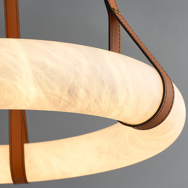 Alabaster Chandelier for Restaurant Lighting