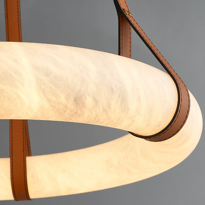 Alabaster Chandelier for Restaurant Lighting