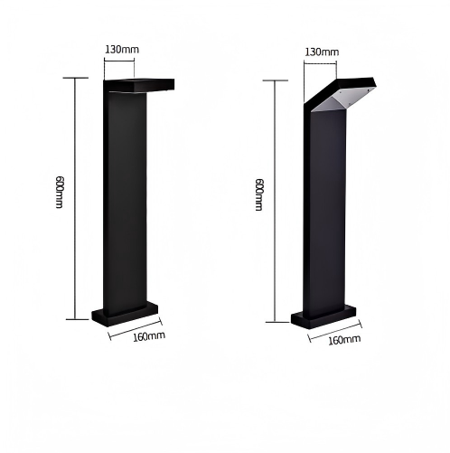 Modern Square LED Bollard Light for Garden