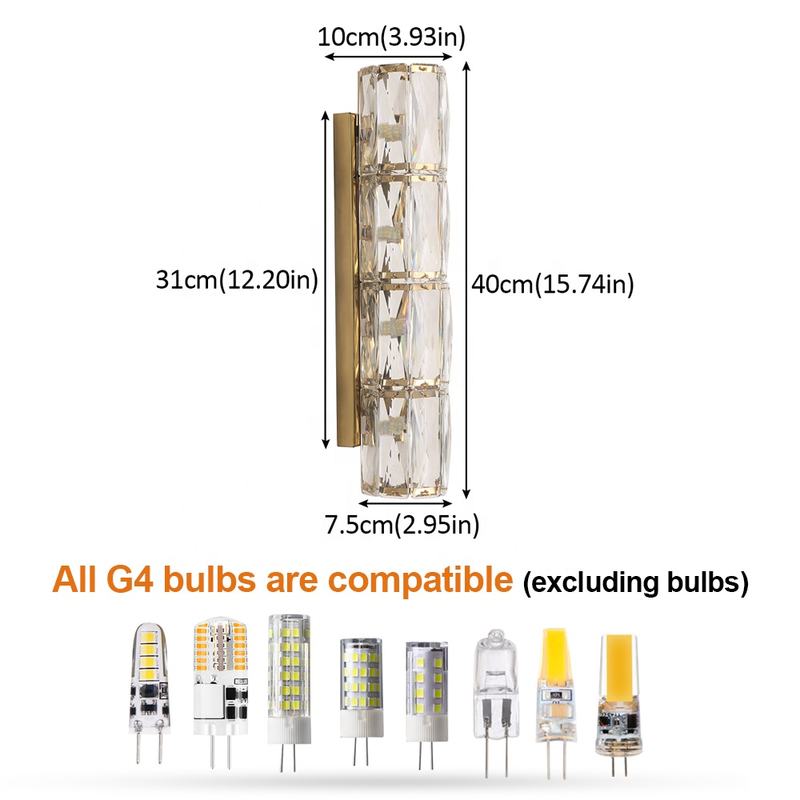 Modern Crystal Stainless Steel Wall Lamp