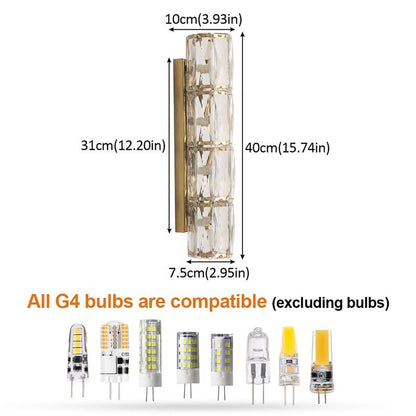 Modern Crystal Stainless Steel Wall Lamp