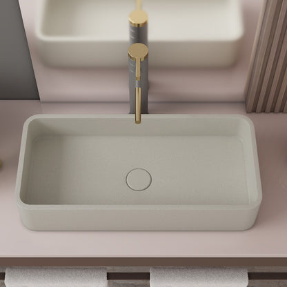 Rectangular Concrete Bathroom Wash Basin
