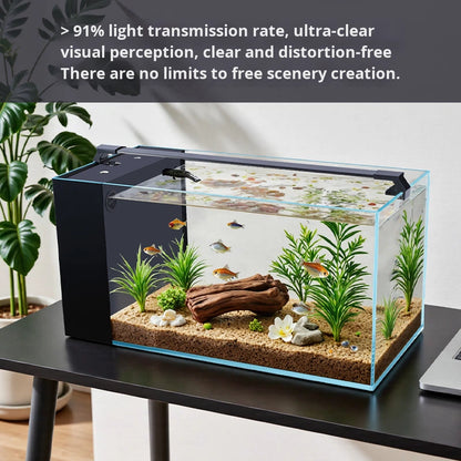 Ultra White Glass Desktop Living Room Fish Tank