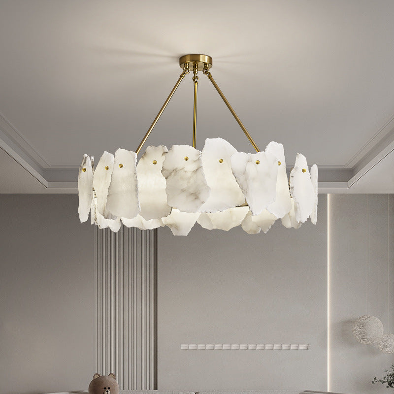 Natural Alabaster Chandelier for Dining Room