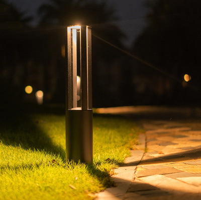 Modern Vertical LED Bollard Light for Garden