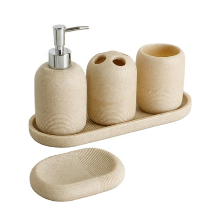 Набор из 5 предметов из полирезины для туалета