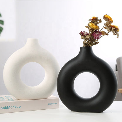 Nature Nordic Porcelain Circle Ceramic Vase