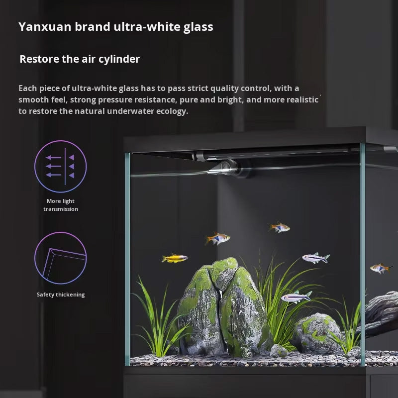 Modern Luxury Wood Glass Floor-standing Aquarium