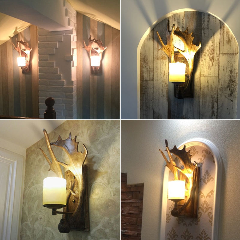 American Industrial Resin Wall Lamp