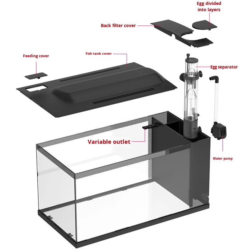 Mini LED Glass Marine Aquarium