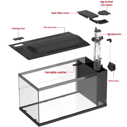 Mini LED Glass Marine Aquarium