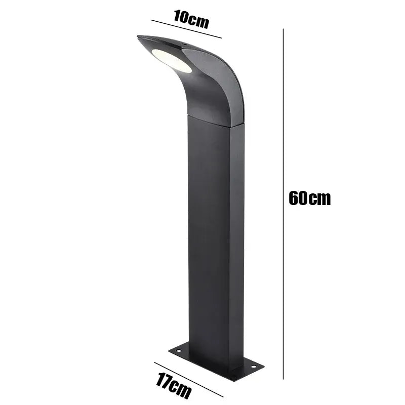 Curved LED Bollard Light for Outdoor Garden