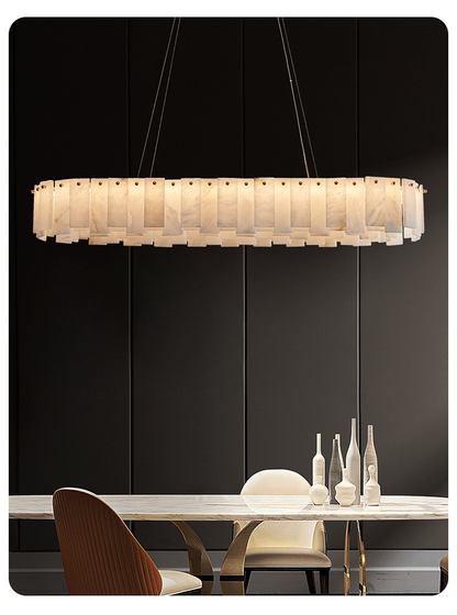 Natural Stone Alabaster Chandelier Fixture