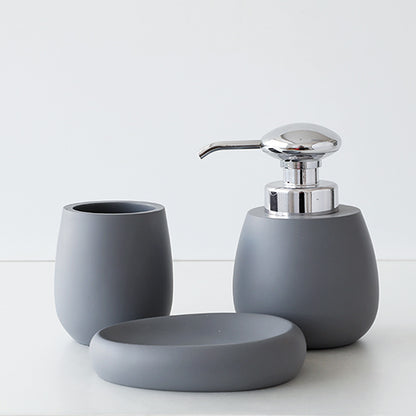 Набор из 3-х предметов серых аксессуаров для ванной комнаты