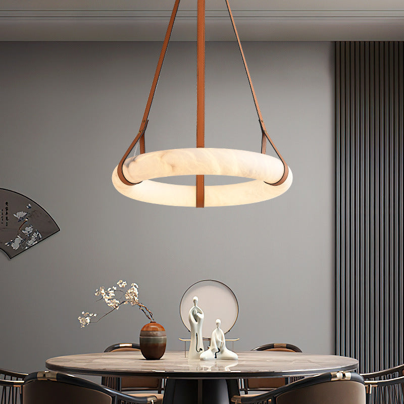 Alabaster Chandelier for Restaurant Lighting
