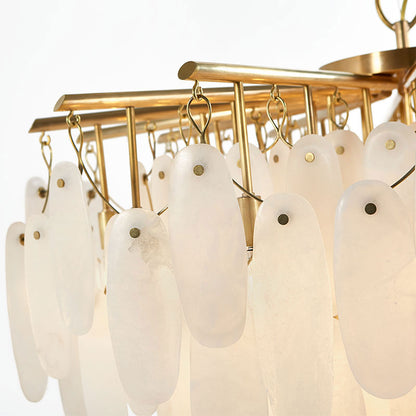 Vintage Style Alabaster Chandelier for Dining Table