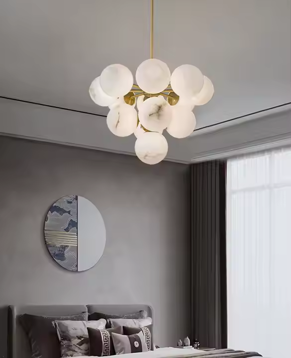 Alabaster Ball Chandelier