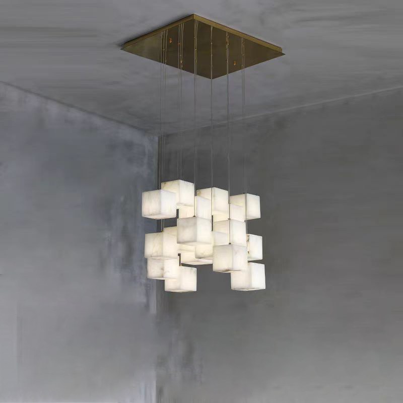 Natural Alabaster Chandelier for Dining Room