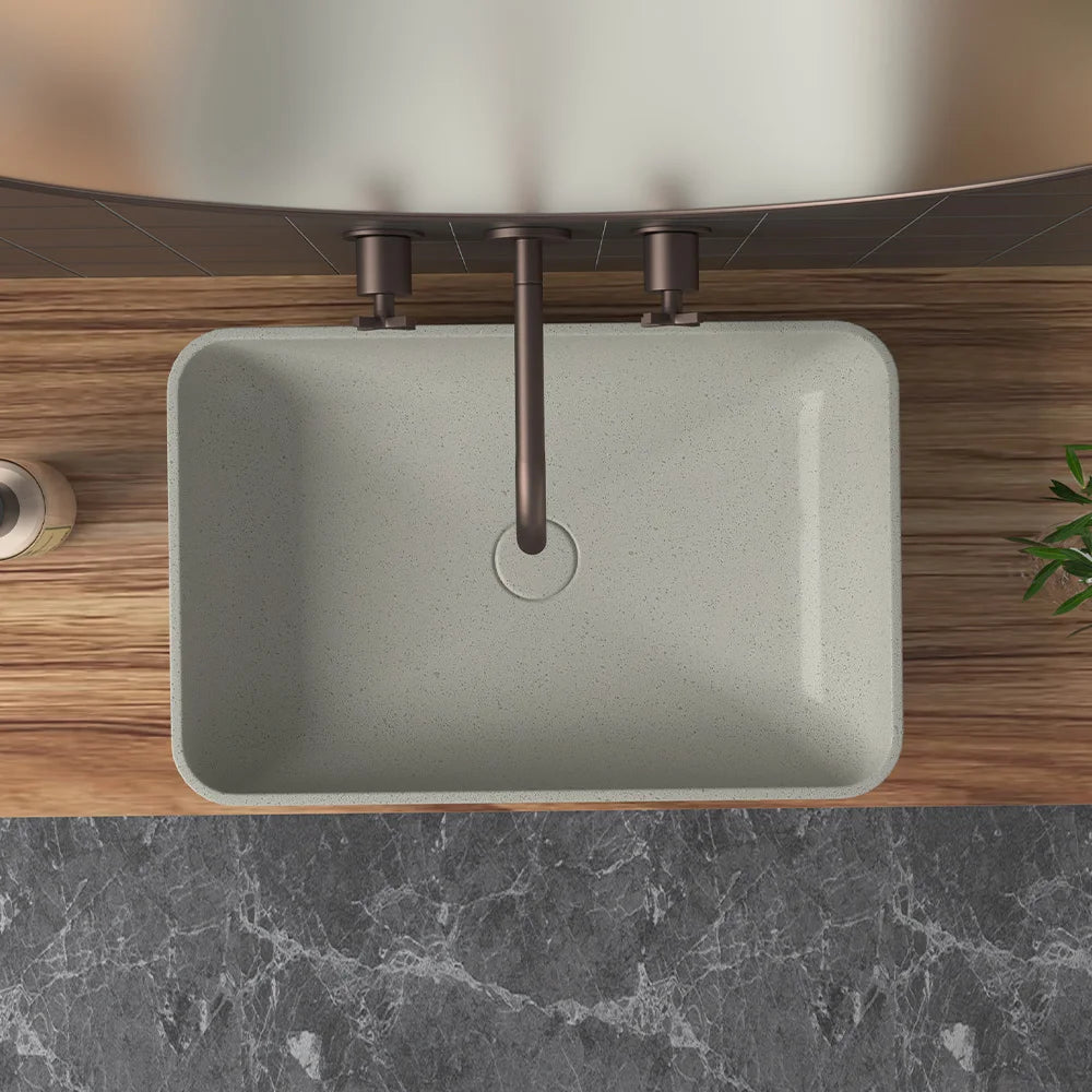 Rectangle Wash Hand Sink For Apartment Bathroom