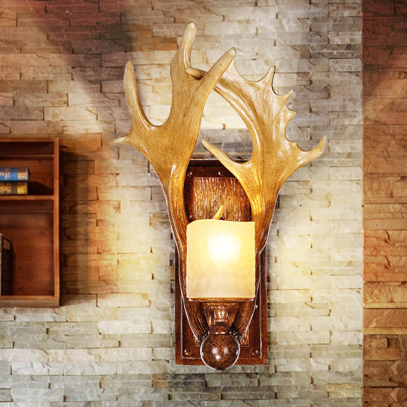 American Industrial Resin Wall Lamp