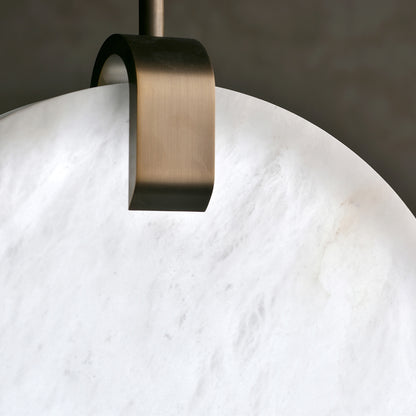 Round Alabaster Chandelier for Foyer