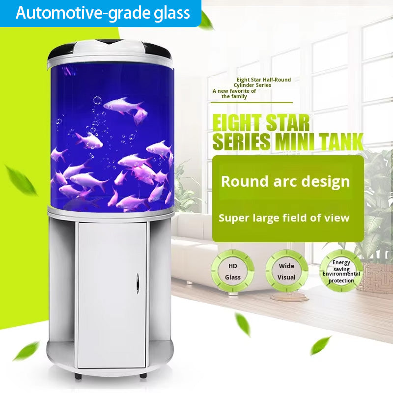 Modern HD Glass Semi-Circular Aquarium