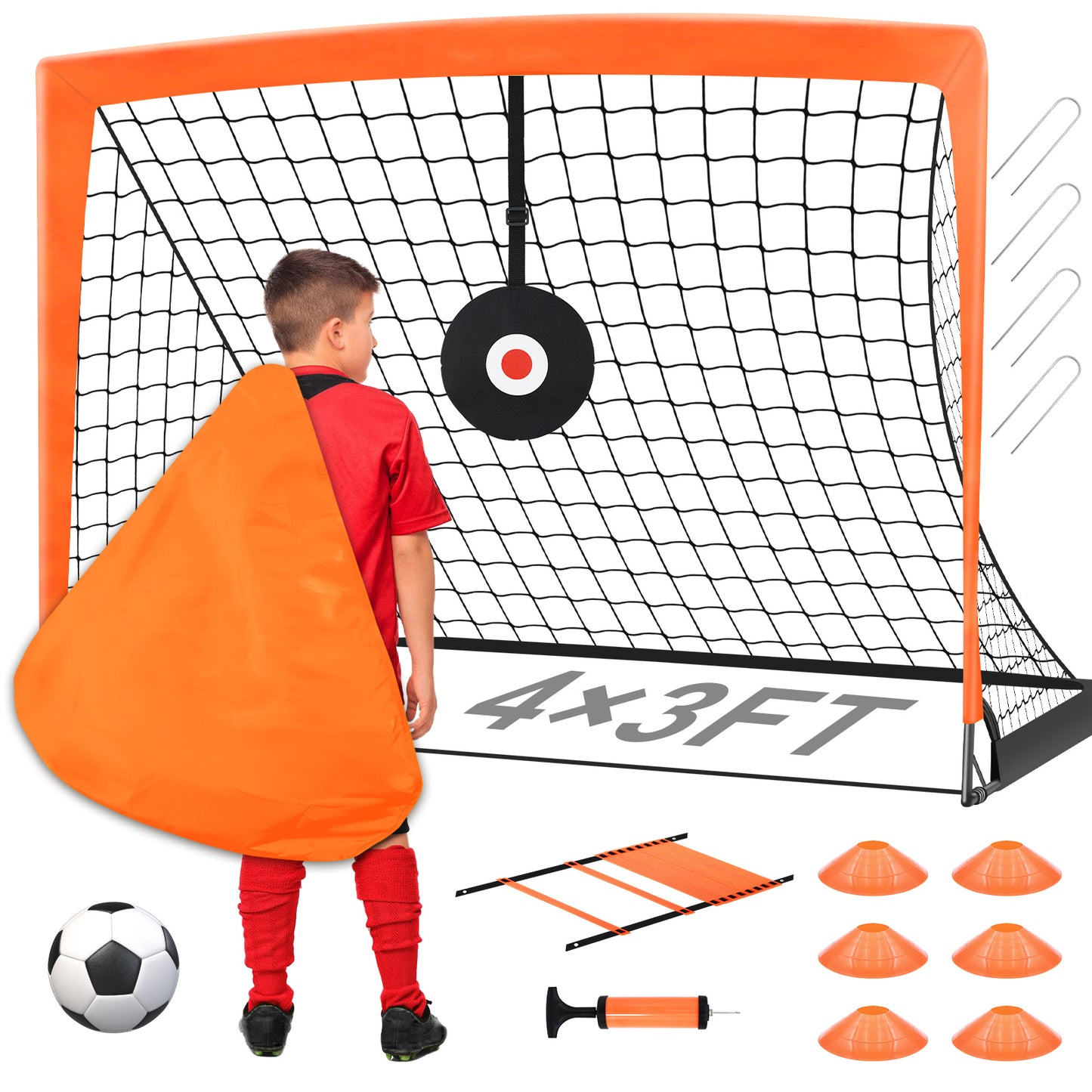 Portable 420D Oxford Cloth Soccer Goal – 2-in-1 Design