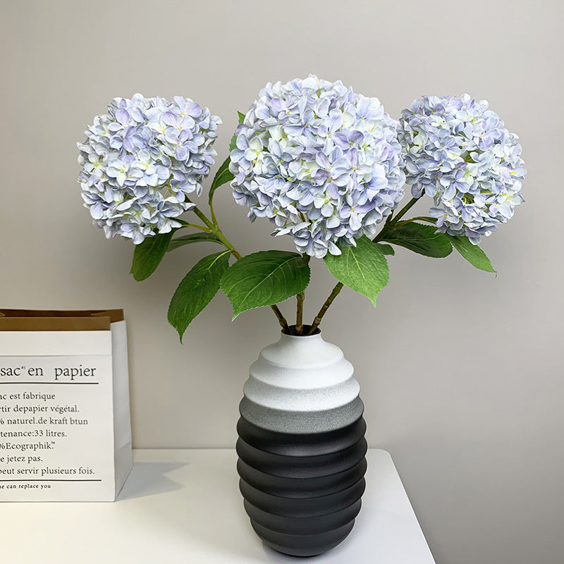 Simulated Hydrangea With Long Branches And Four Leaves