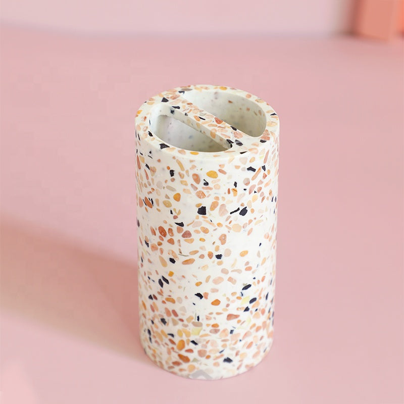 Элегантный набор для ванной комнаты из смолы Terrazzo Craft