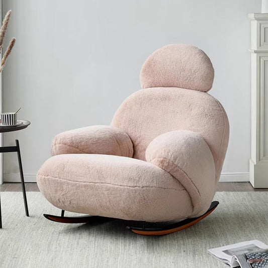 Minimalista Dezajno Mom'S Arms Balanceseĝo Milda Salono Dormoĉambro Lounge Seĝo