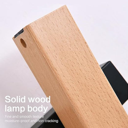 Wood LED Dimmable Touch Wall Lamp