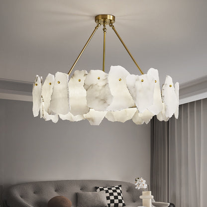 Natural Alabaster Chandelier for Dining Room