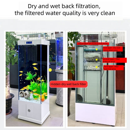 Rectangle Big Aquarium with Filtration for Living Room