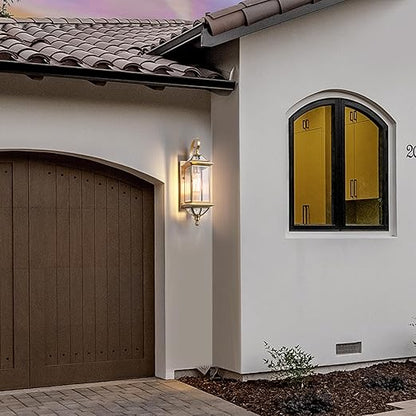 All-Copper Gold Glass LED Wall Lamp