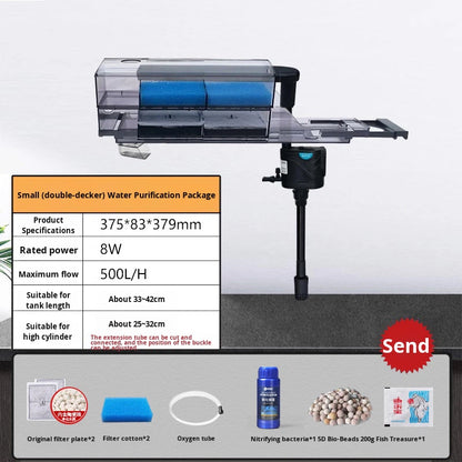 Modern 3-in-1 Acrylic Aquarium Filter