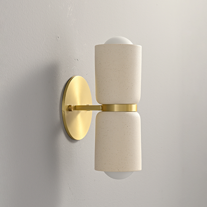 White Gold Iron Ceramic Wall Lamp