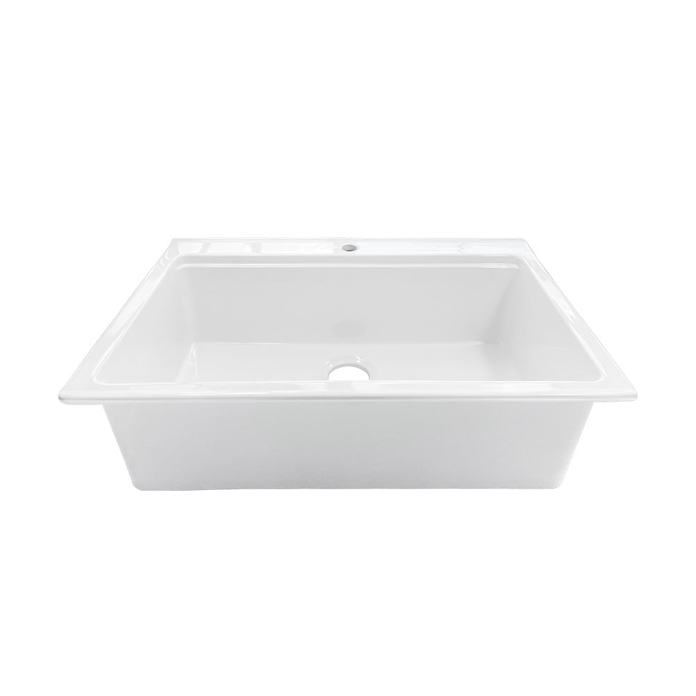 White Above Counter Basin Kitchen Sink