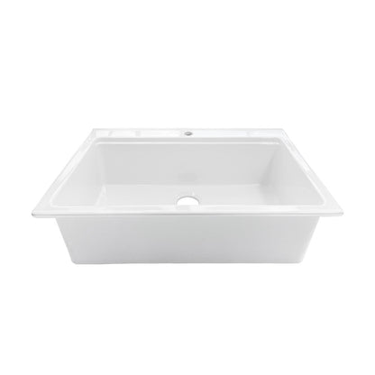 White Above Counter Basin Kitchen Sink