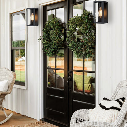 Black Iron Outdoor Wall Sconce