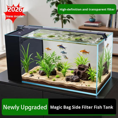 Ultra White Glass Desktop Living Room Fish Tank