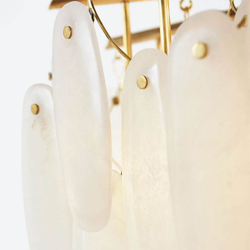 Vintage Style Alabaster Chandelier for Dining Table