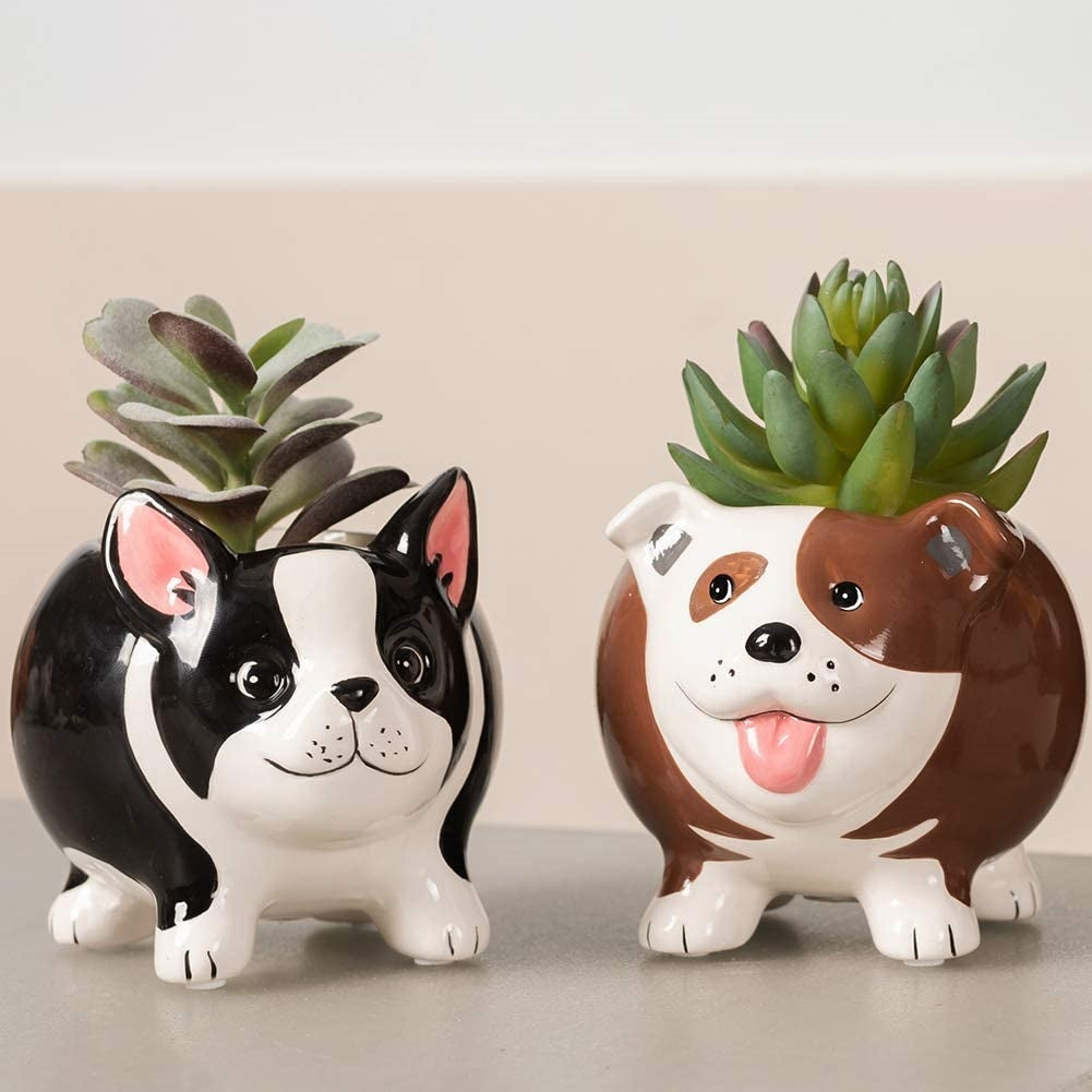 Mini Doggy Shape Succulent Ceramic Plant Pot