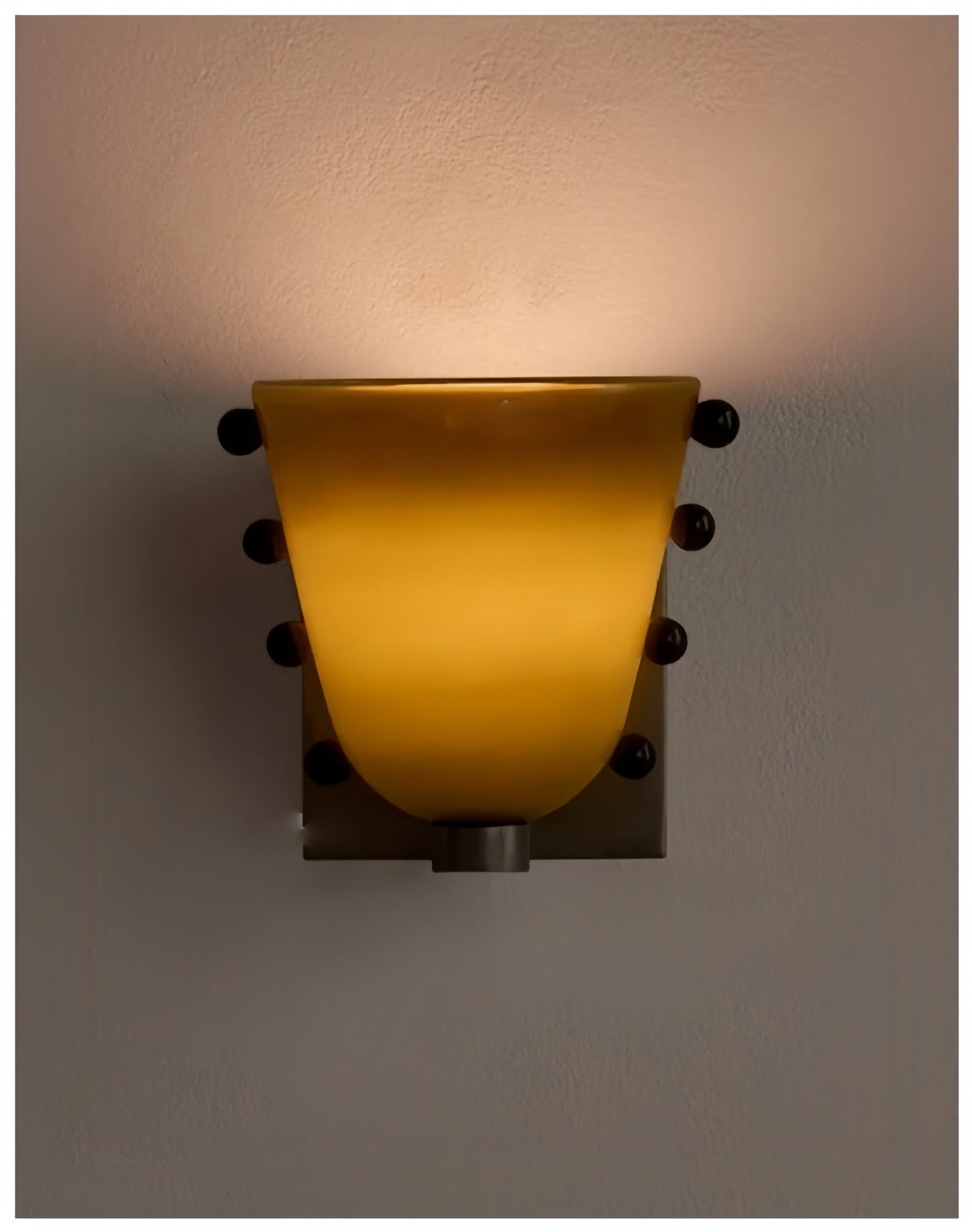 Vintage Green Glass Wall Sconce