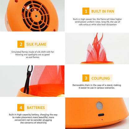 HZ-K02 Simulation Pumpkin Flame Lamp (Rechargeable)