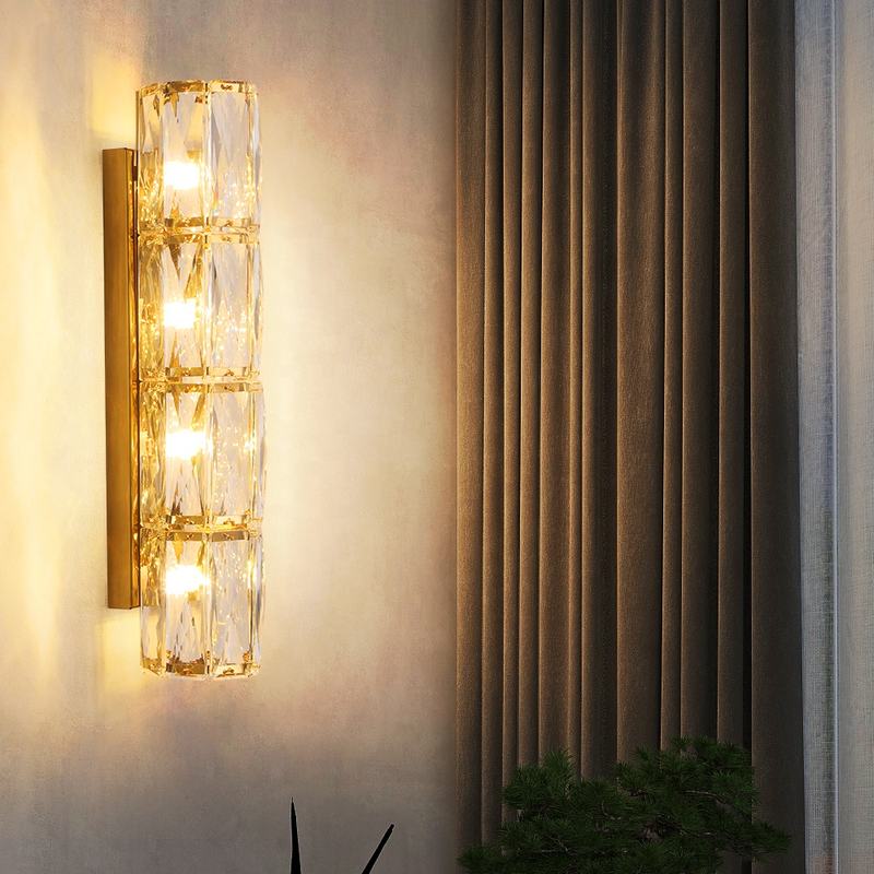 Modern Crystal Stainless Steel Wall Lamp